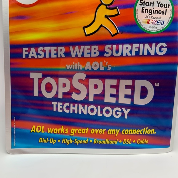 Vintage Unlimited AOL NASCAR Race Old Technology Giveaway Disc Sealed - Picture 4 of 7